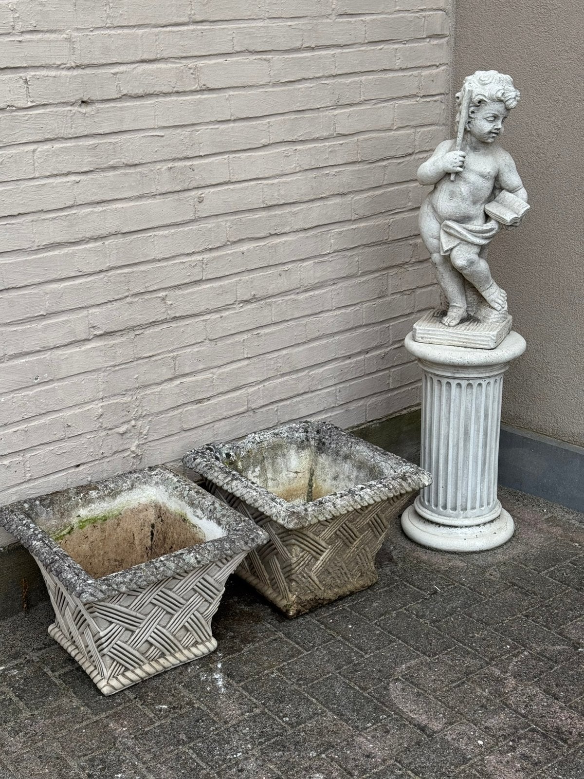 Tuinornamenten, Tuin en Terras, Ophalen, Gebruikt, Steen, Engelenbeeld