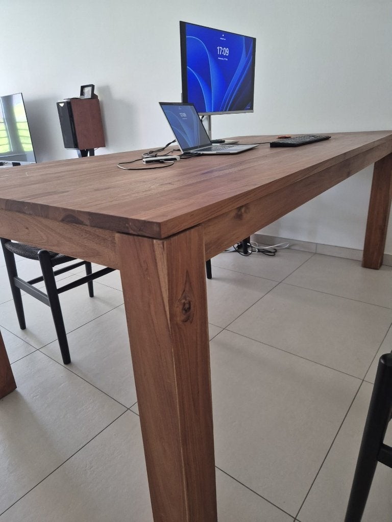 Eettafel, Tower Living Eettafel 'Corona' (Losari) Teak, Huis en Inrichting, Tafels | Eettafels, Zo goed als nieuw, 50 tot 100 cm