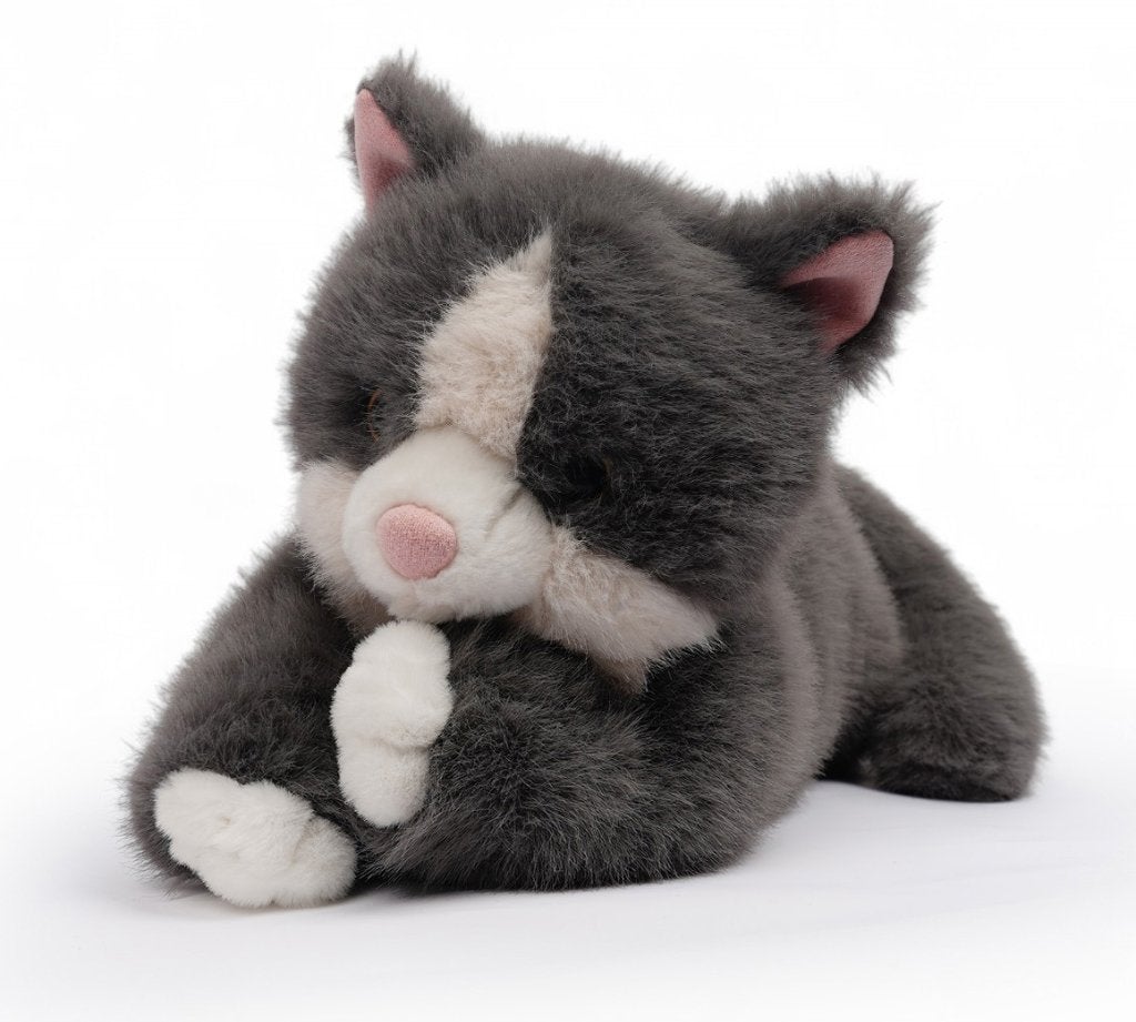 Licht verzwaarde knuffel kat/poes grijs 0+, Ophalen of Verzenden, Nieuw, Kraamcadeau