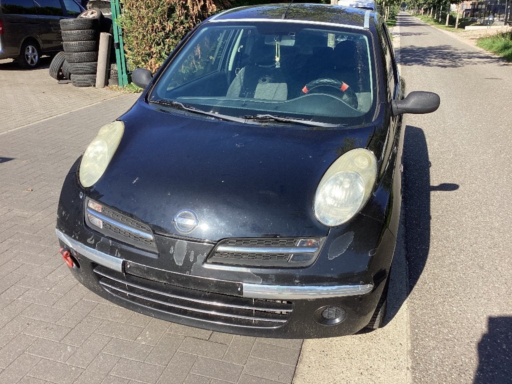 Nissan micra benzine airco, Auto's, Voorwielaandrijving, Stof, Zwart, Micra