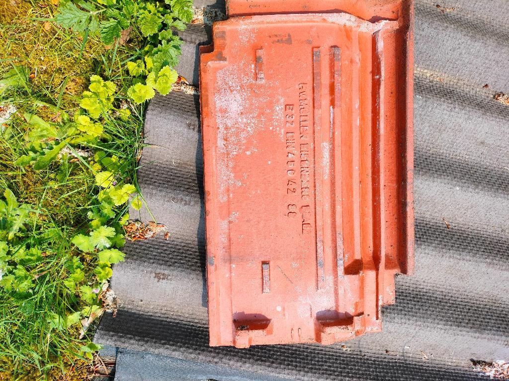 Dakpannen, Pierre ou Argile, Enlèvement, Utilisé, Rouge
