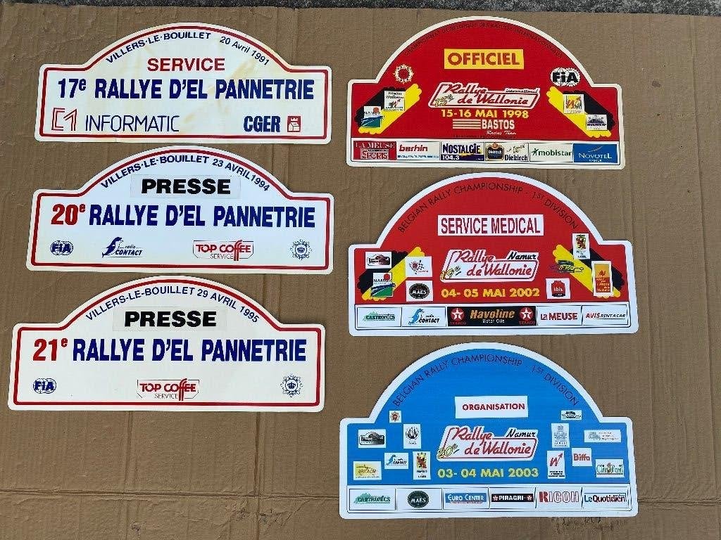 Plaques rallye de wallonie et Villers le bouillet, Enlèvement, Utilisé
