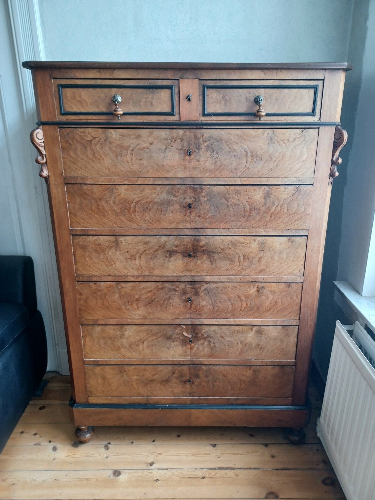 Commode Bois Laque 1,50 Ht×1,03×46cms, Maison & Meubles, Armoires | Secrétaires