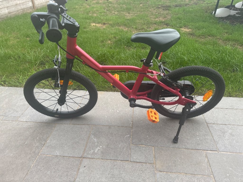 Kinderfiets 16 inch 4-6 jaar rood/roze - Decathlon, Vélos & Vélomoteurs, Vélos | Filles, Enlèvement, Utilisé, 16 pouces, Btwin Decathlon