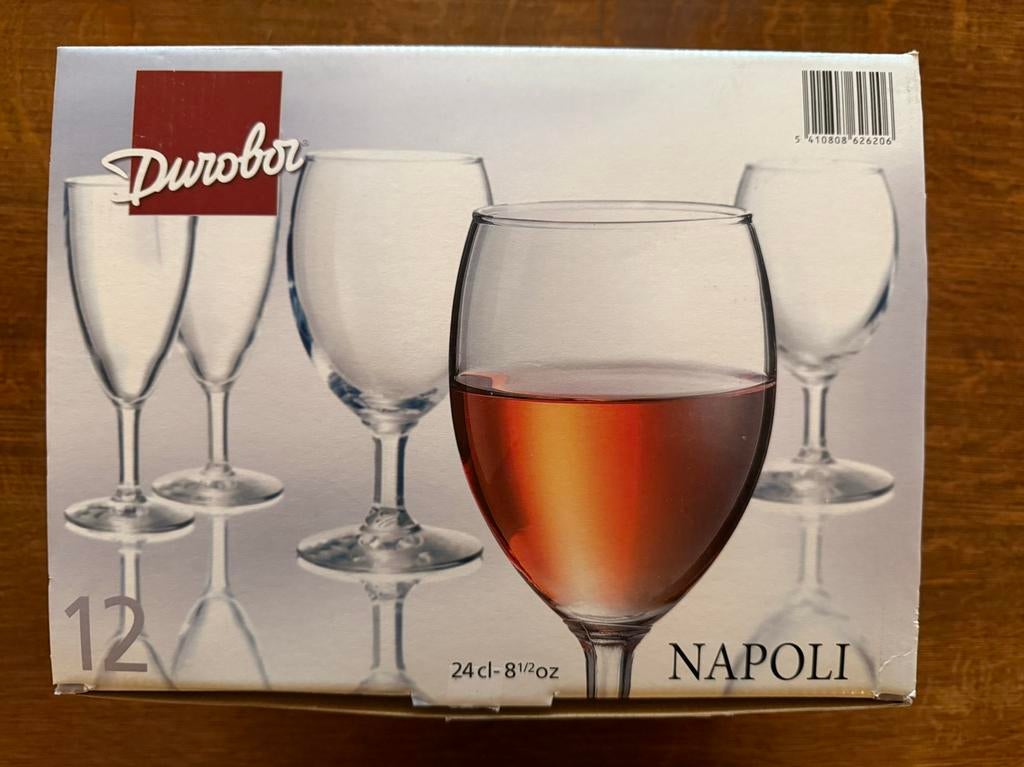 Verres Durobor Napoli 24 cl, Collections, Verres & Petits Verres, Enlèvement, Utilisé