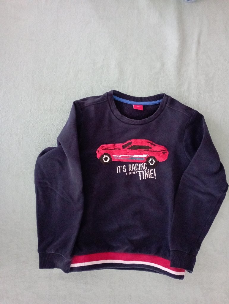 3 pulls maat 116 + 1 lange broek maat 116, Ophalen of Verzenden, Zo goed als nieuw, Trui of Vest