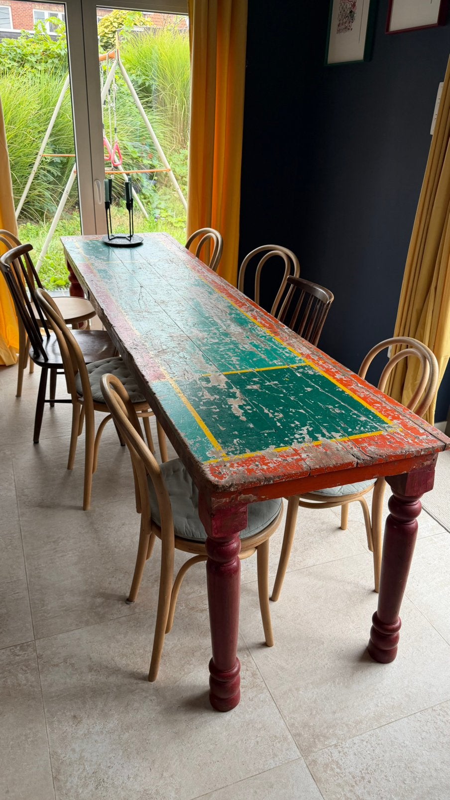 Antieke tafel met patina, Huis en Inrichting, Ophalen, Zo goed als nieuw