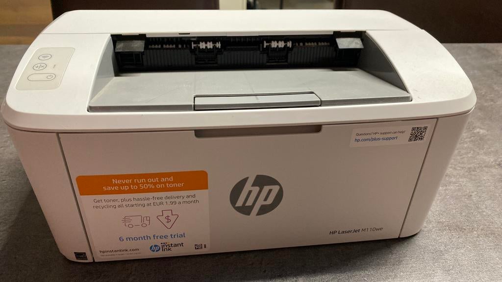 Imprimante HP LaserJet M110we Wi-Fi – toner vide, Impression noir et blanc, Wi-Fi intégré, Enlèvement, Imprimante laser