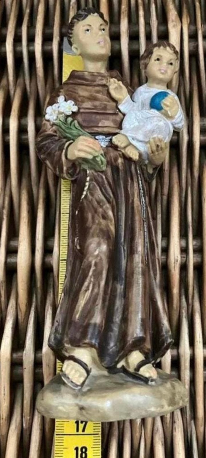 Heilige Antonius van Padua,mooi beeldje van Polyresin !!!, Antiek en Kunst, Ophalen of Verzenden