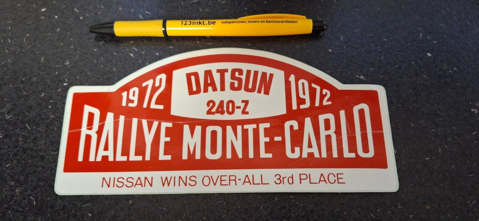 Autocollant Autorally Monte Carlo Datsun 240 Z 1972, Enlèvement ou Envoi, Comme neuf, Voiture ou Moto