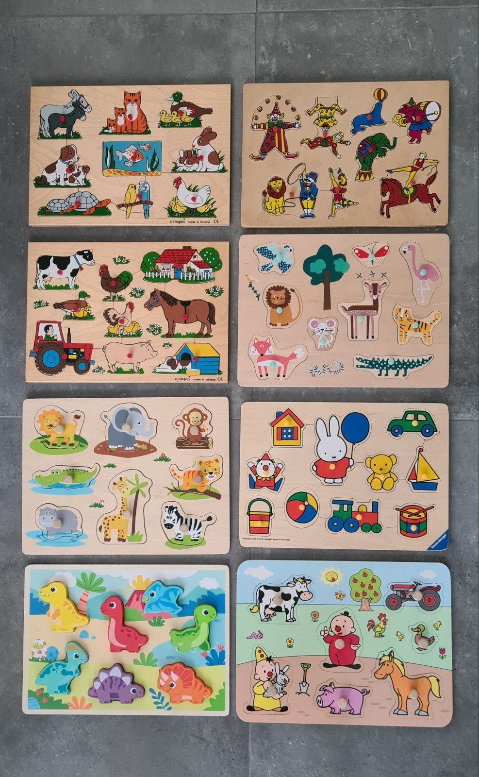 Houten legpuzzels, Ophalen
