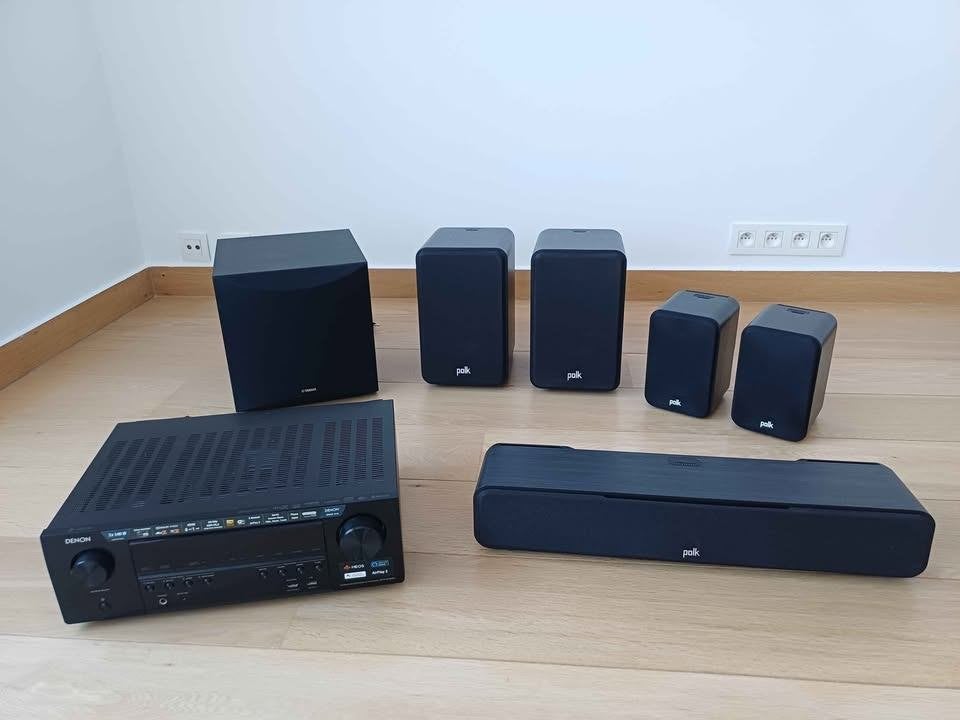 Complete 5.1 Home Cinema Set - Denon / Polk / Yamaha, Autres marques, Comme neuf, Autres lecteurs, Enlèvement