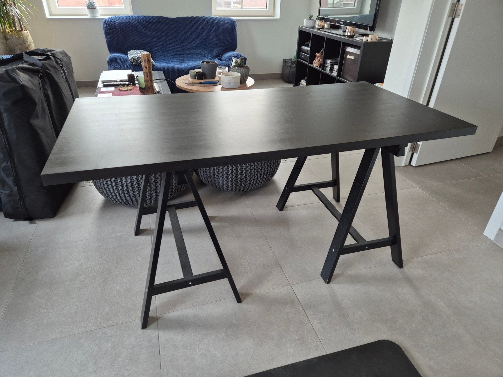 Zwarte tafel Ikea, Huis en Inrichting, Ophalen, Gebruikt