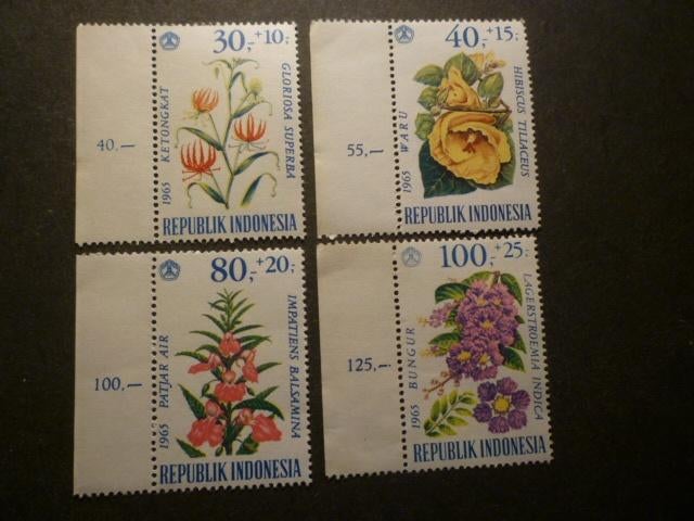 Indonesië/Indonésie 1965 Mi 499/502** Postfris/Neuf, Postzegels en Munten, Postzegels | Azië, Verzenden