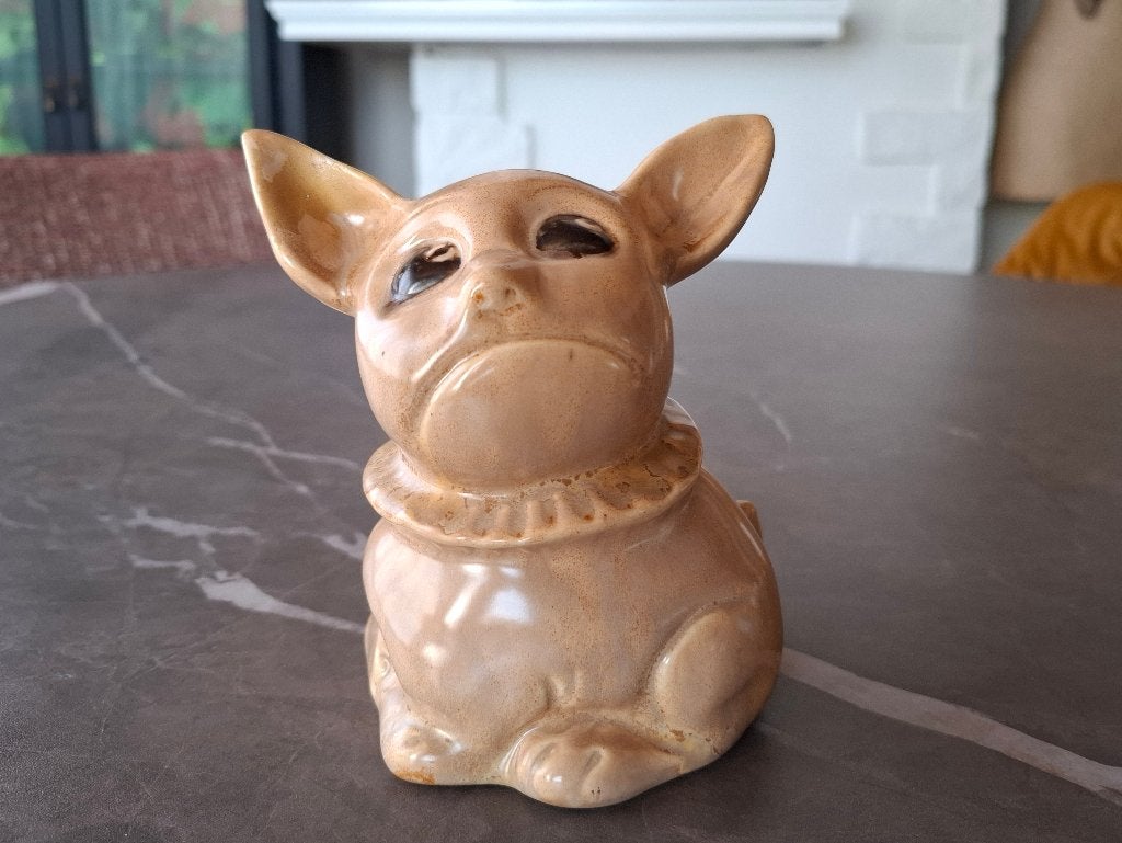 Figurine bouledogue français céramique Art Déco années 1930, Enlèvement ou Envoi