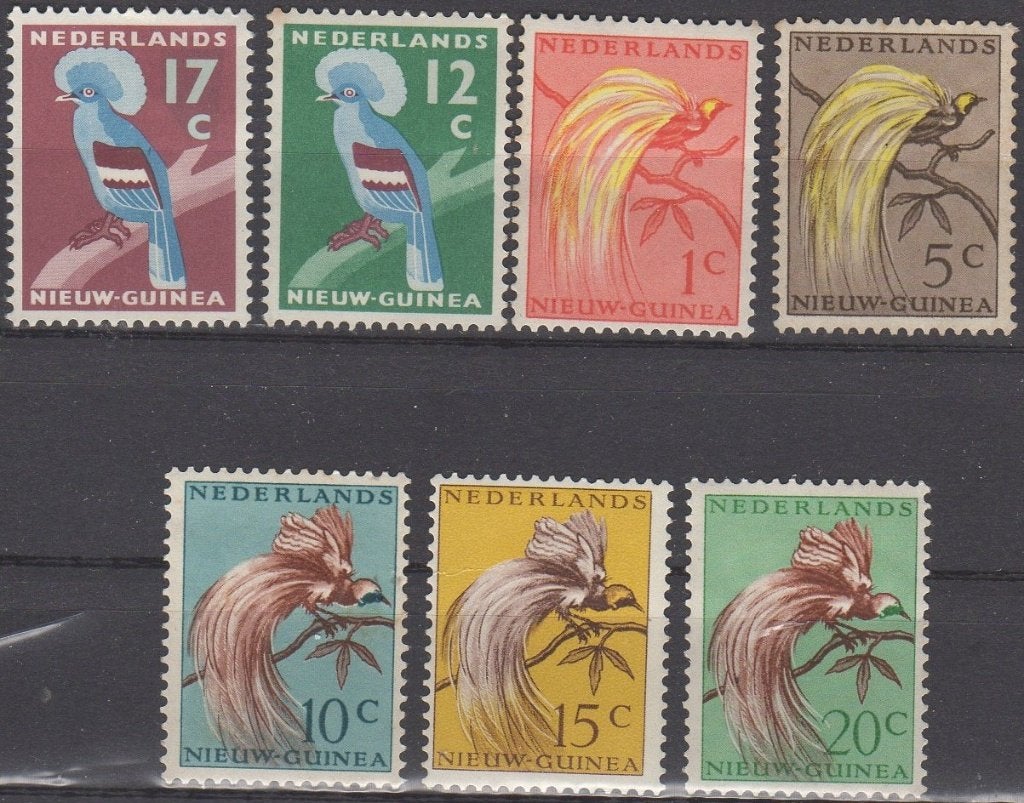 Nederlandse Nieuw Guinea - 7 stuks - postfris, Timbres & Monnaies, Timbres | Antilles néerlandaises, Enlèvement ou Envoi, Non oblitéré