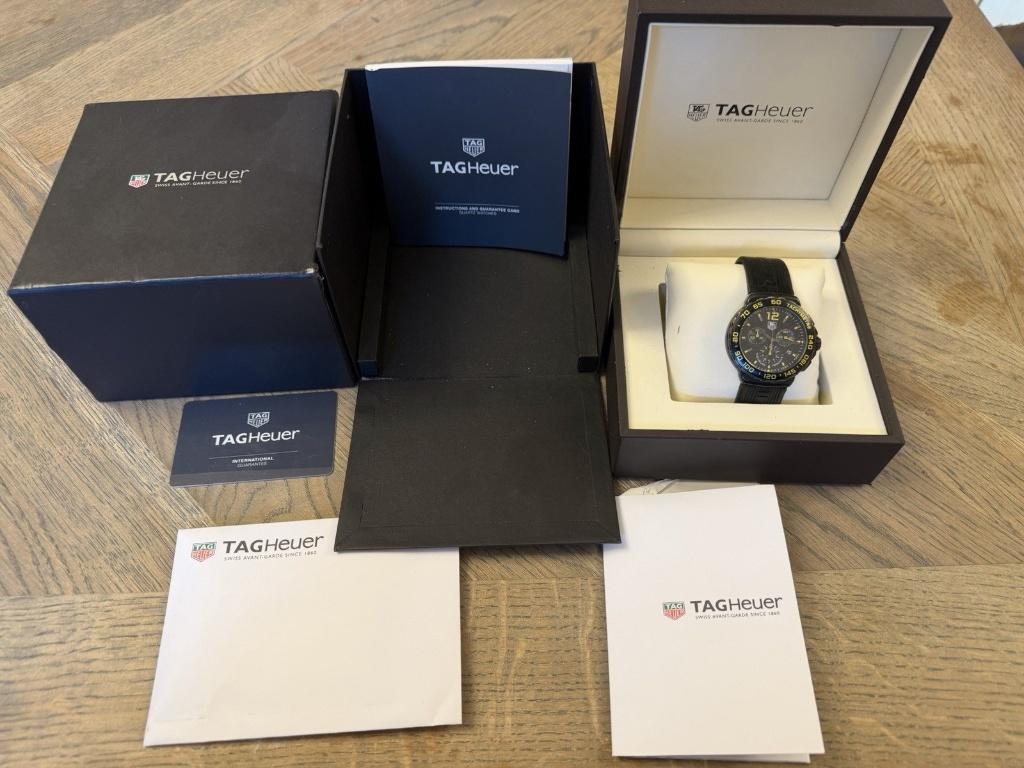 TAG Heuer herenhorloge 43 mm CAU111E, Handtassen en Accessoires, Horloges | Heren, Zo goed als nieuw, TAG Heuer, Ophalen of Verzenden
