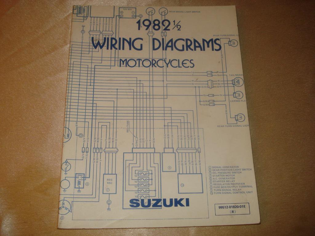 SUZUKI 1982 Schémas de Câblage Electriques Pour Motos, Motoren, Handleidingen en Instructieboekjes, Ophalen of Verzenden, Suzuki