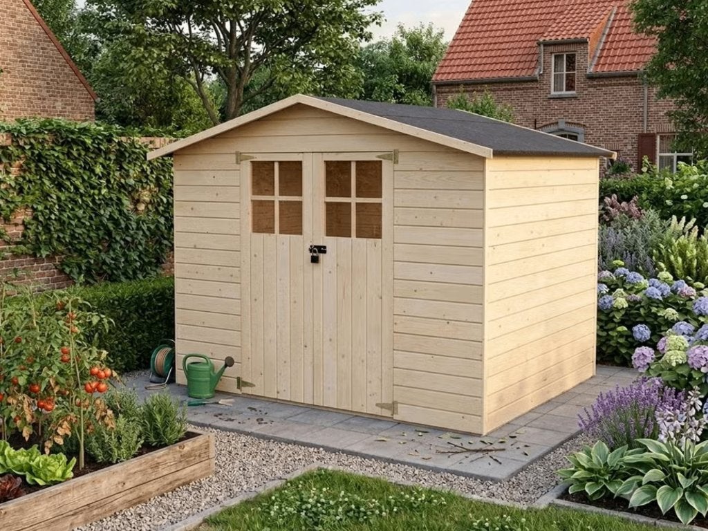 Dennenhouten tuinhuis 5,3m2, Ophalen, Hout, Tuinhuis