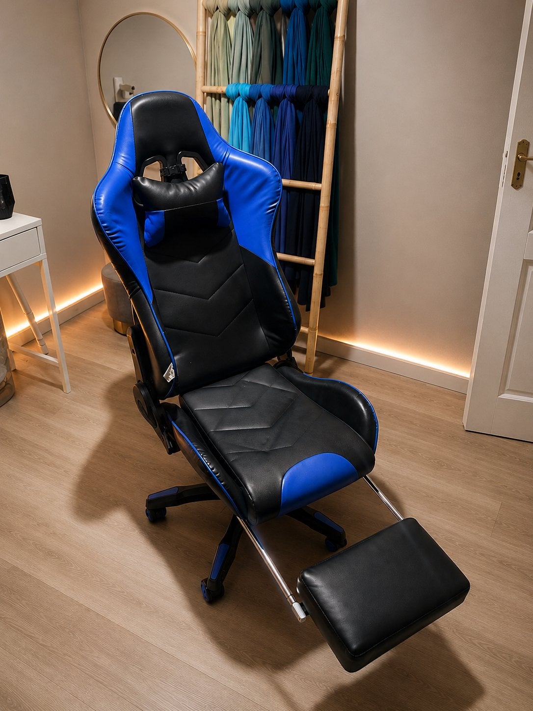 Gamingstoel /bureaustoel, Ophalen, Gebruikt, Blauw, Gaming bureaustoel