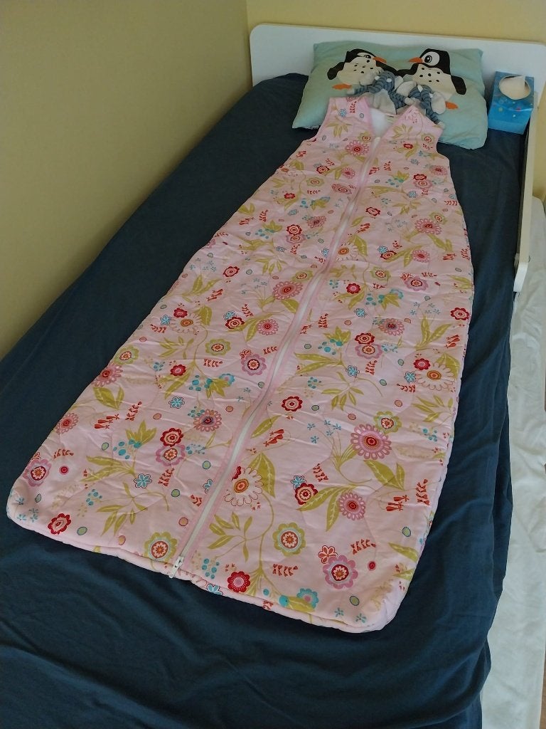 Slaapzak voor kinderen met vrije armen (130cm - roze)), Ophalen, Overige merken, Jongetje of Meisje, Eenpersoonsbed