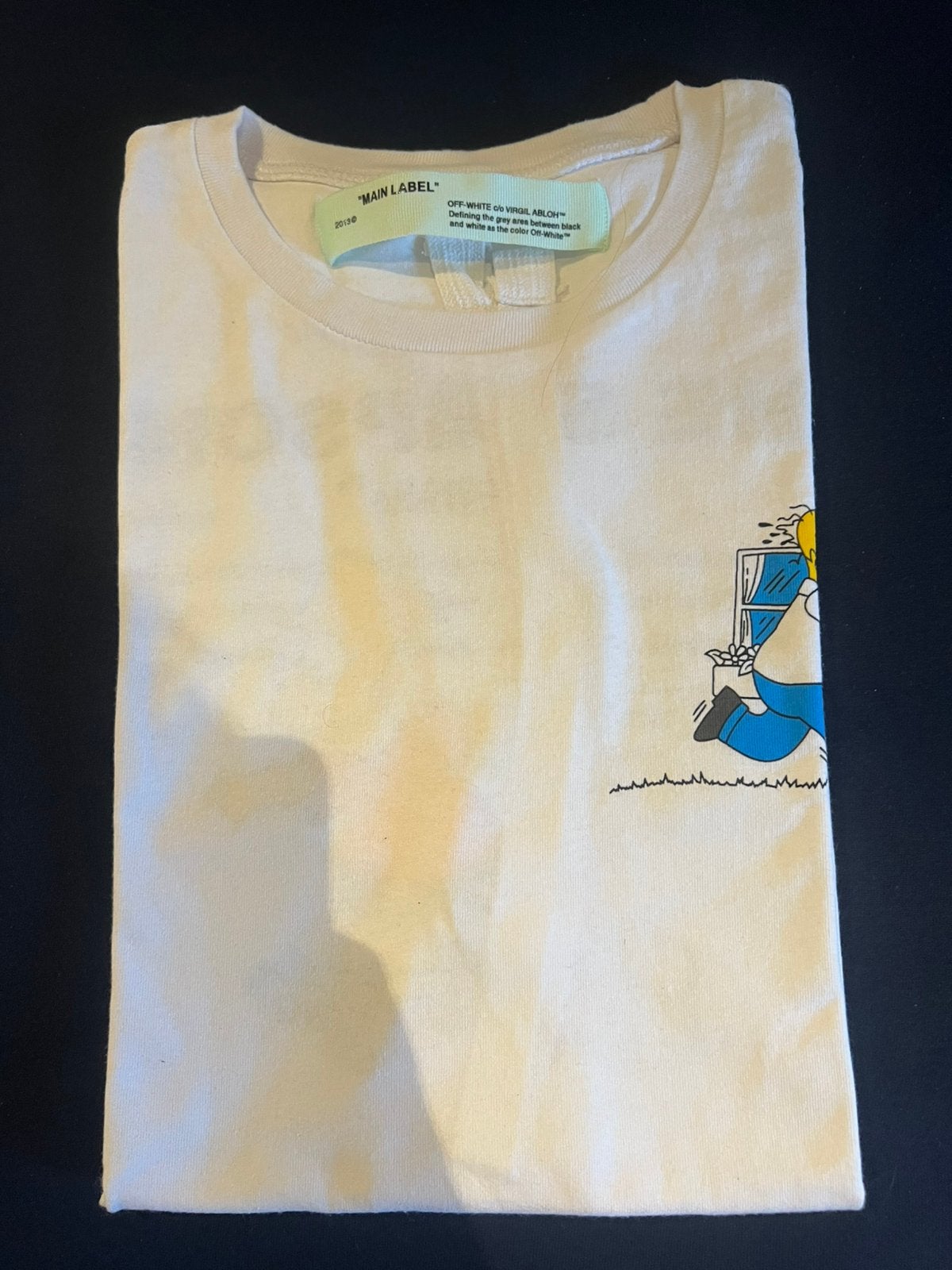 Off-White x The Simpsons T-shirt wit, Ophalen of Verzenden, Zo goed als nieuw, Wit