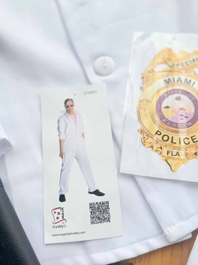 Carnaval 80’s pak Miami Vice, Ophalen of Verzenden, Maat 52/54 (L)
