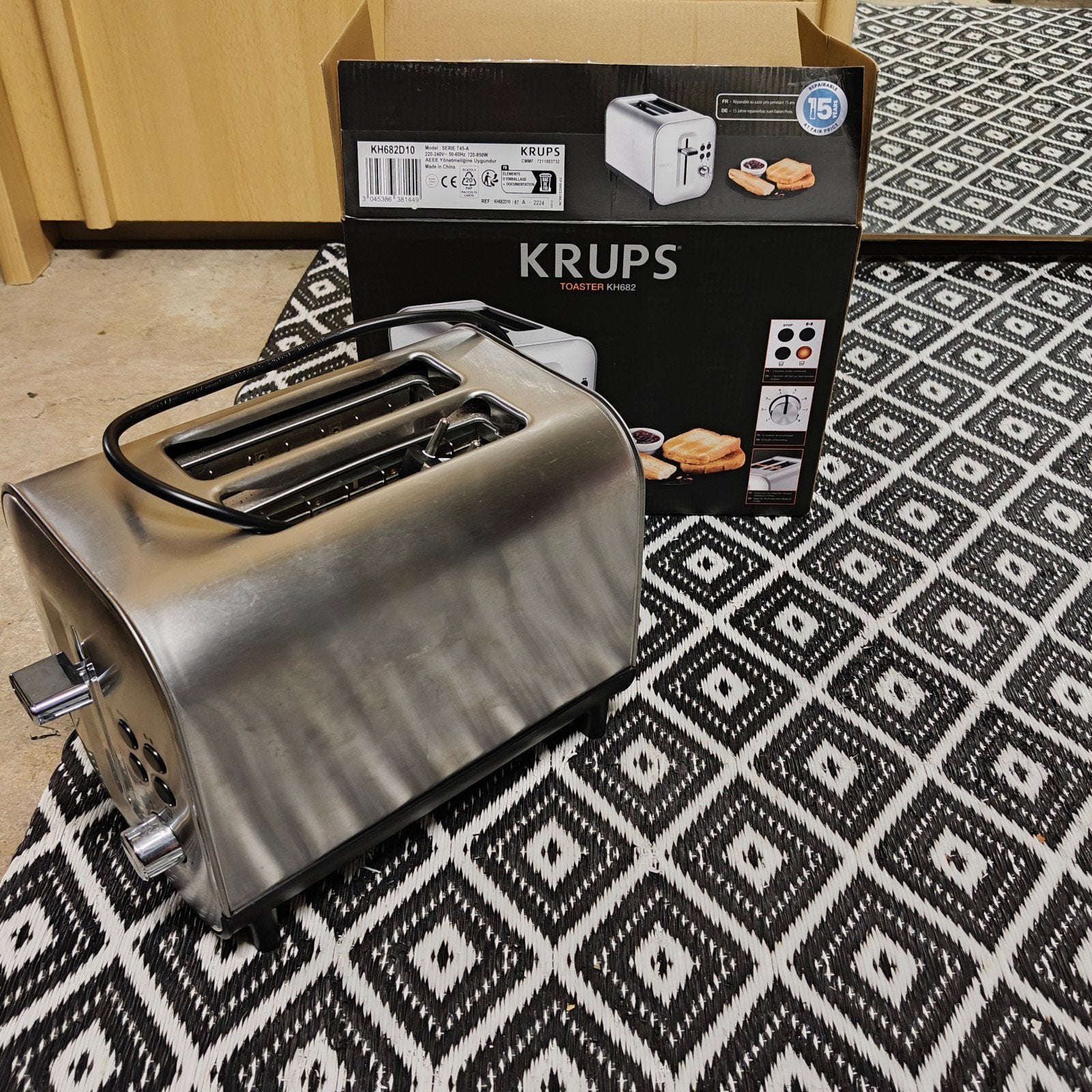 toaster Krups, Ophalen