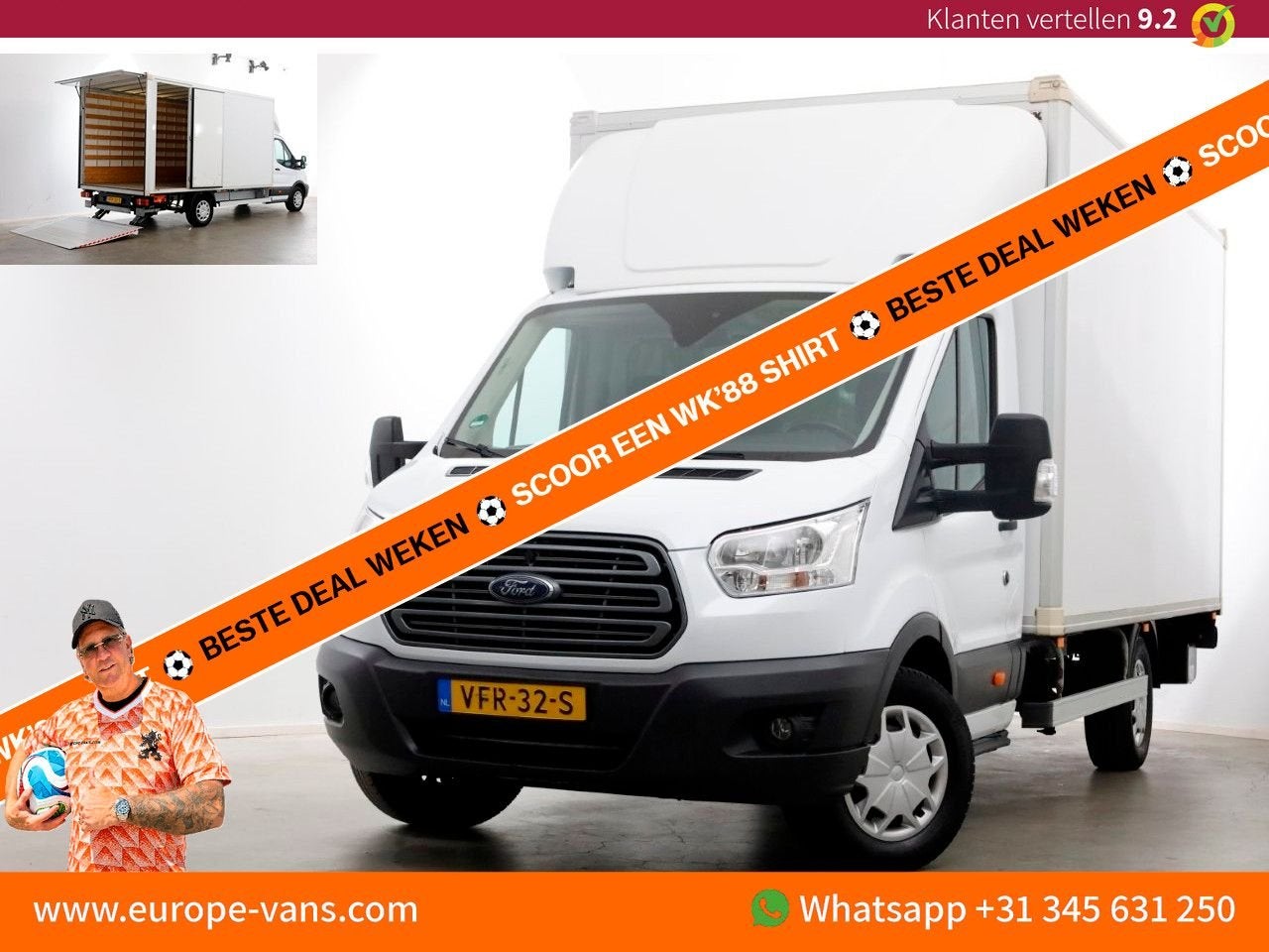 Ford Transit 350 2.0 TDCI 130pk Trend Bakwagen met laadklep, 186 g/km, Bedrijf, Ford, Onderhoudsboekje