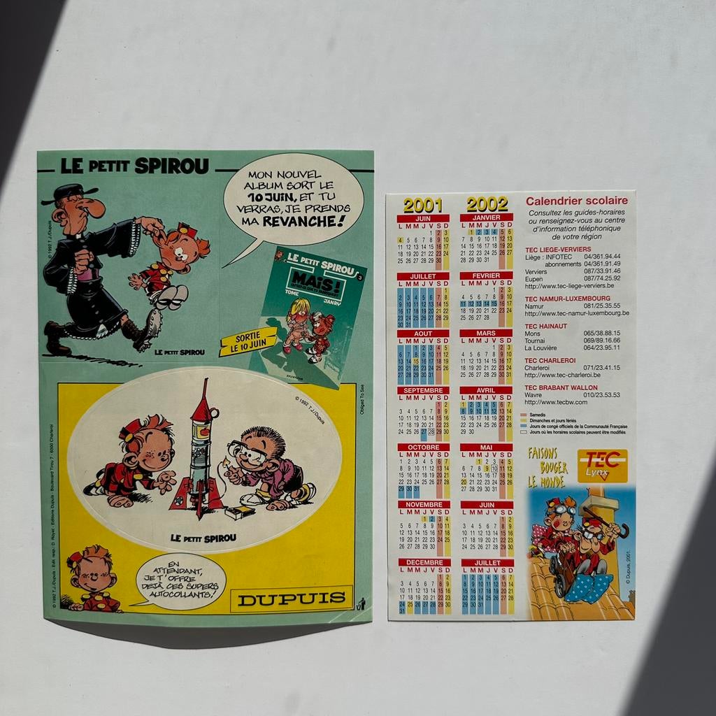 Petit Spirou, Yakari, Alix,… : divers autocollants, Collections, Personnages de BD, Neuf, Image, Affiche ou Autocollant, Autres personnages
