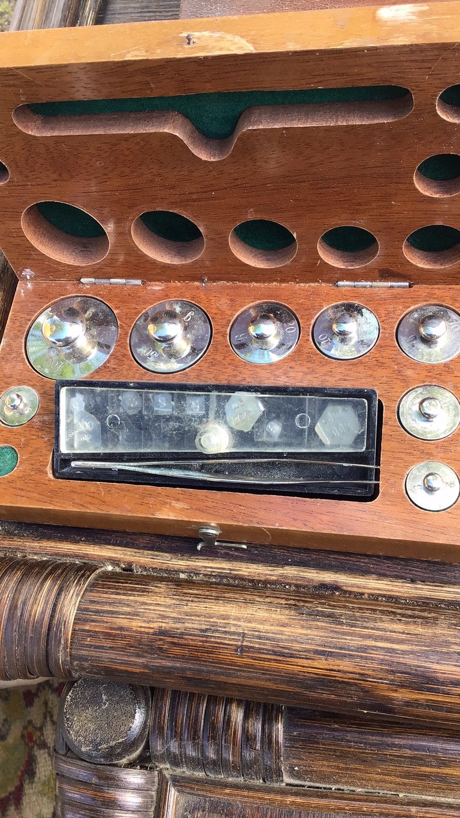 Vintage WEEGSCHAAL gewichten., Antiek en Kunst, Ophalen of Verzenden