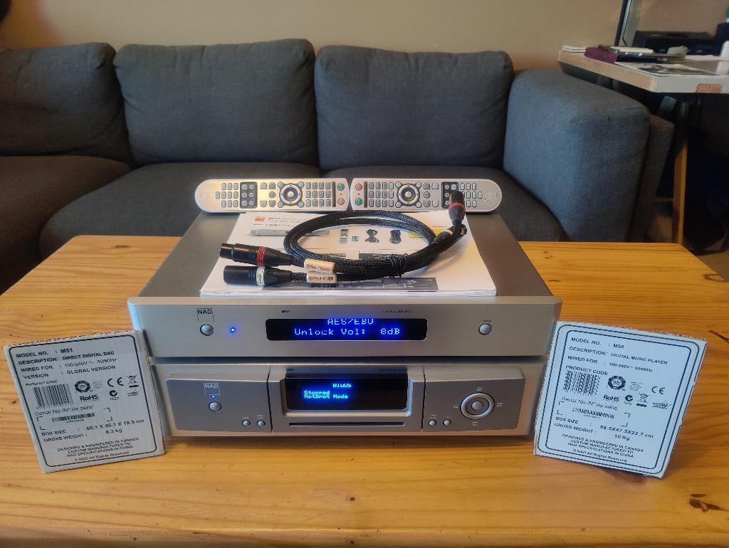 NAD M50 + M51 + Actinote Mezzo (Neuf 4700€), TV, Hi-fi & Vidéo, Enlèvement, Comme neuf, Stéréo, Marantz