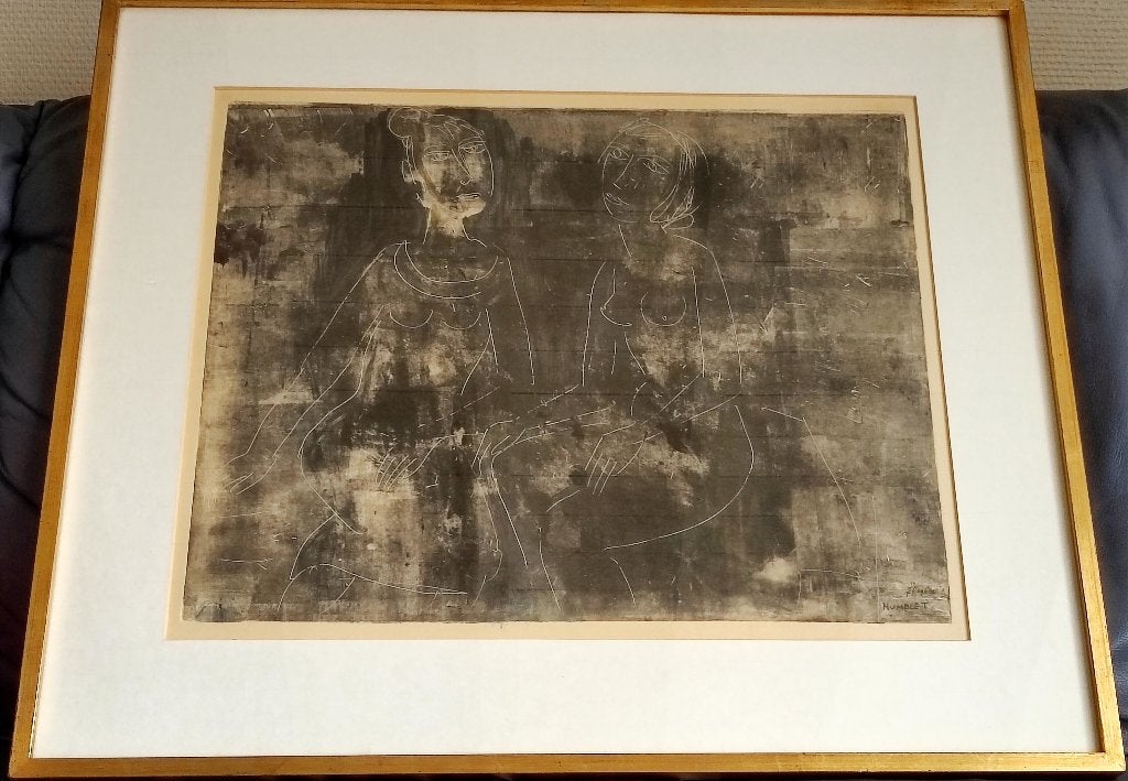 werk van Theo Humblet, Enlèvement, Dessin, Signé