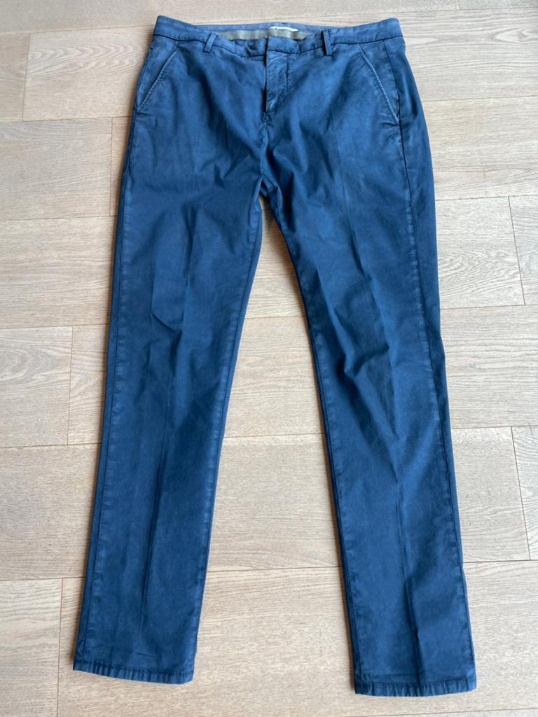 DonDup blauwe chino maat 36, Ophalen of Verzenden, Zo goed als nieuw, Maat 48/50 (M), Blauw