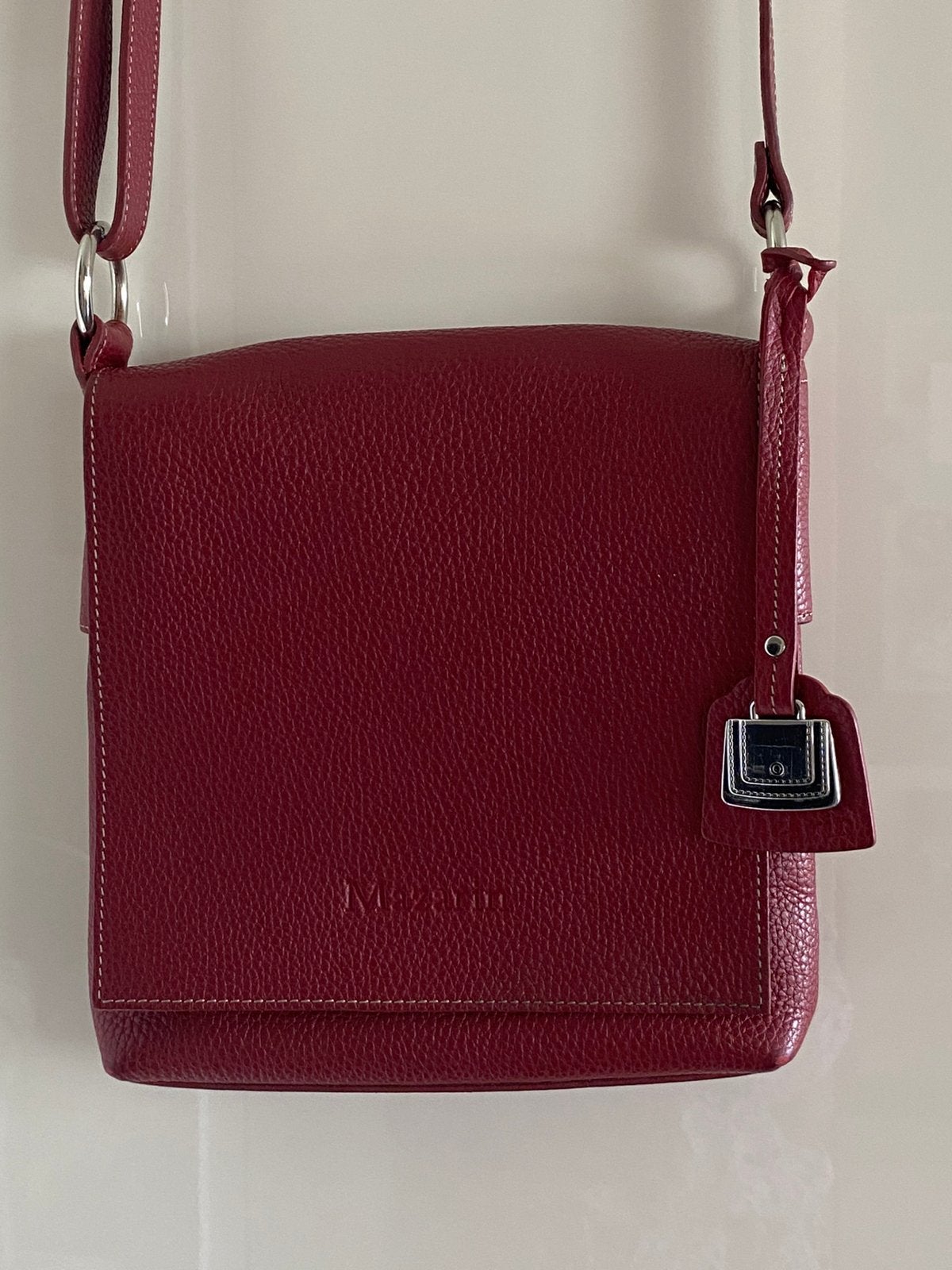 Sac Mazarin en cuir rouge, comme neuf. Prix 25,00 €, Ophalen, Zo goed als nieuw, Rood