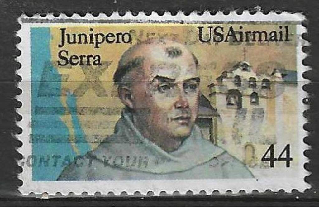 États-Unis 1985 - Yvert 110 PA - Père Miguel José Serra (ST), Envoi, Affranchi