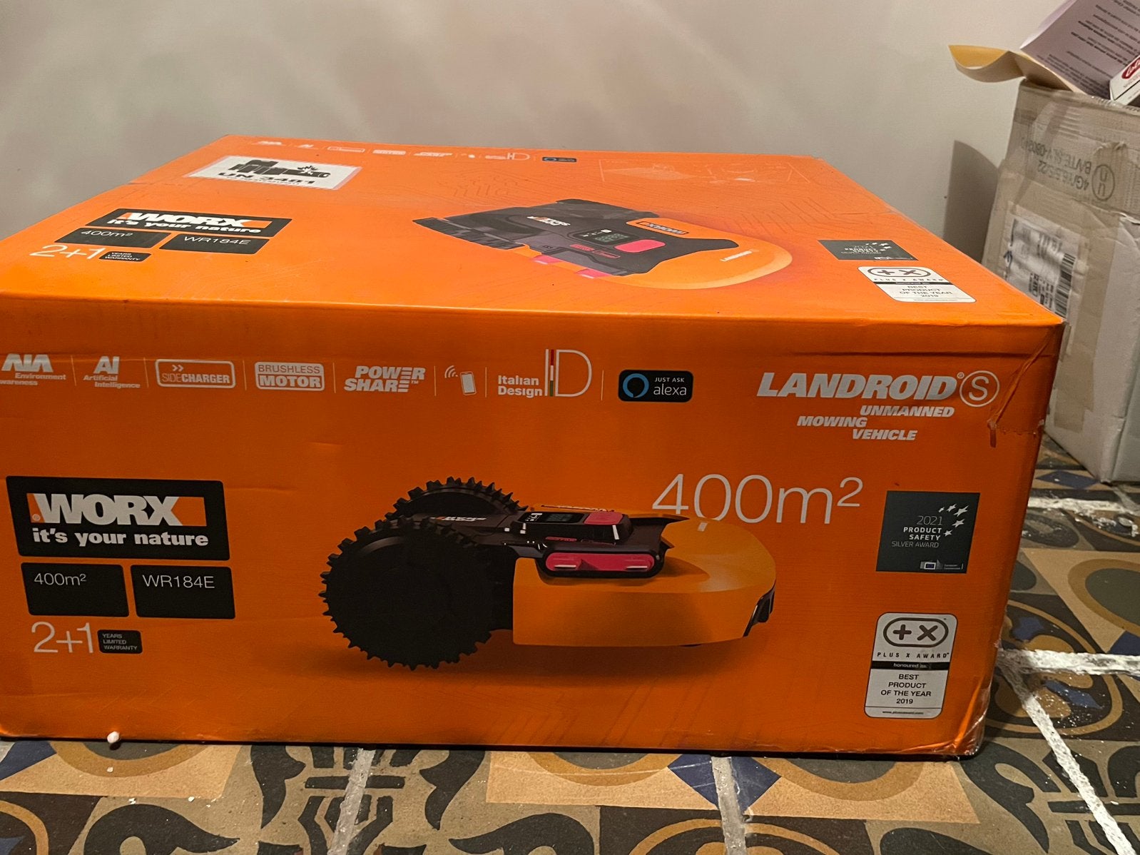 Robot tondeuse WORX Landroid S WR184E – 400m², Tuin en Terras, Grasmaaiers, Nieuw, Accu-grasmaaier, Ophalen