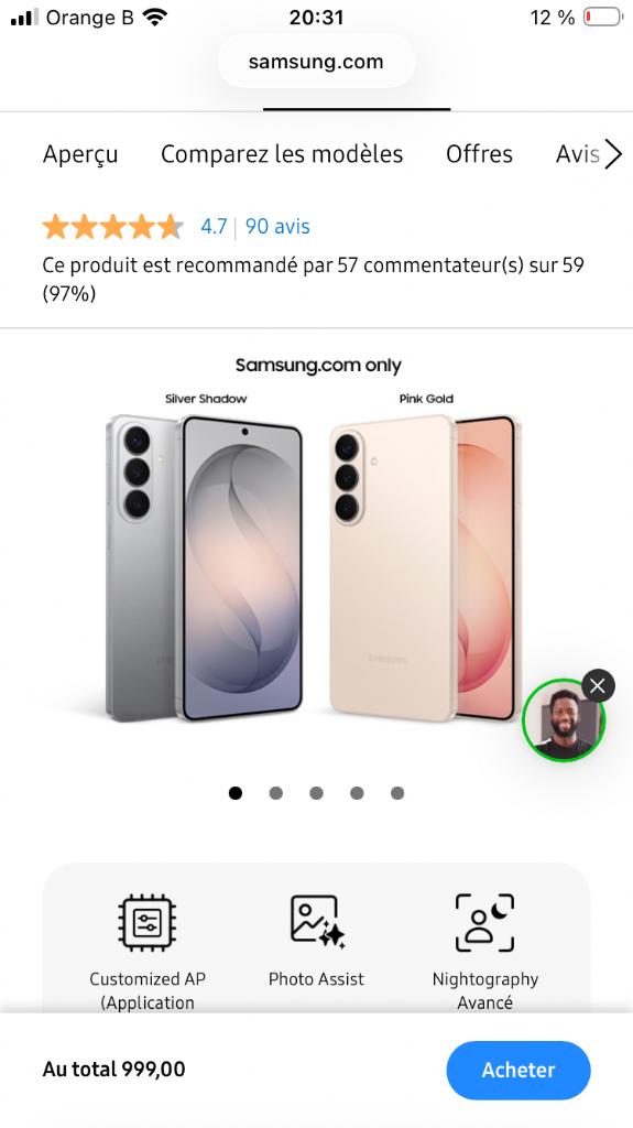 Rachat en toute sécurité  de votre SAMSUNG s26 ultra , s26, Enlèvement ou Envoi