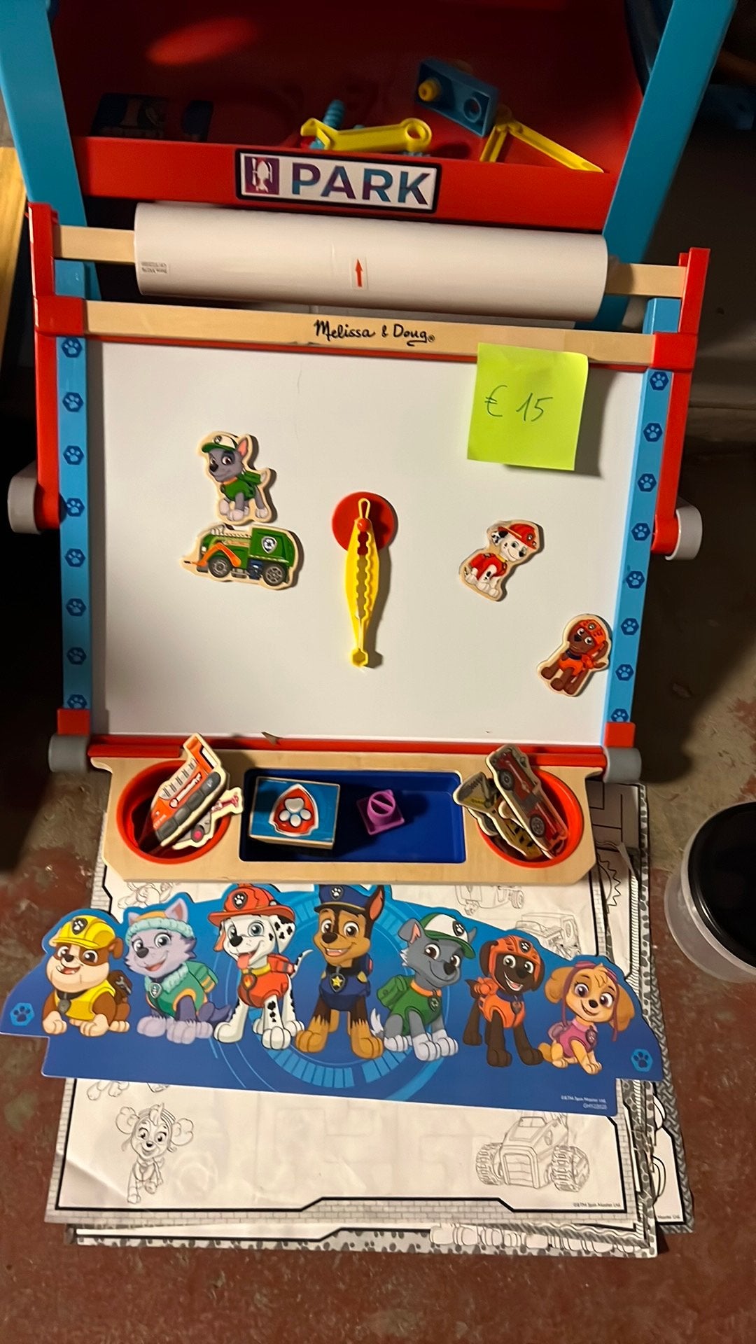 Magneet, papier en krijtbord, Ophalen, Zo goed als nieuw