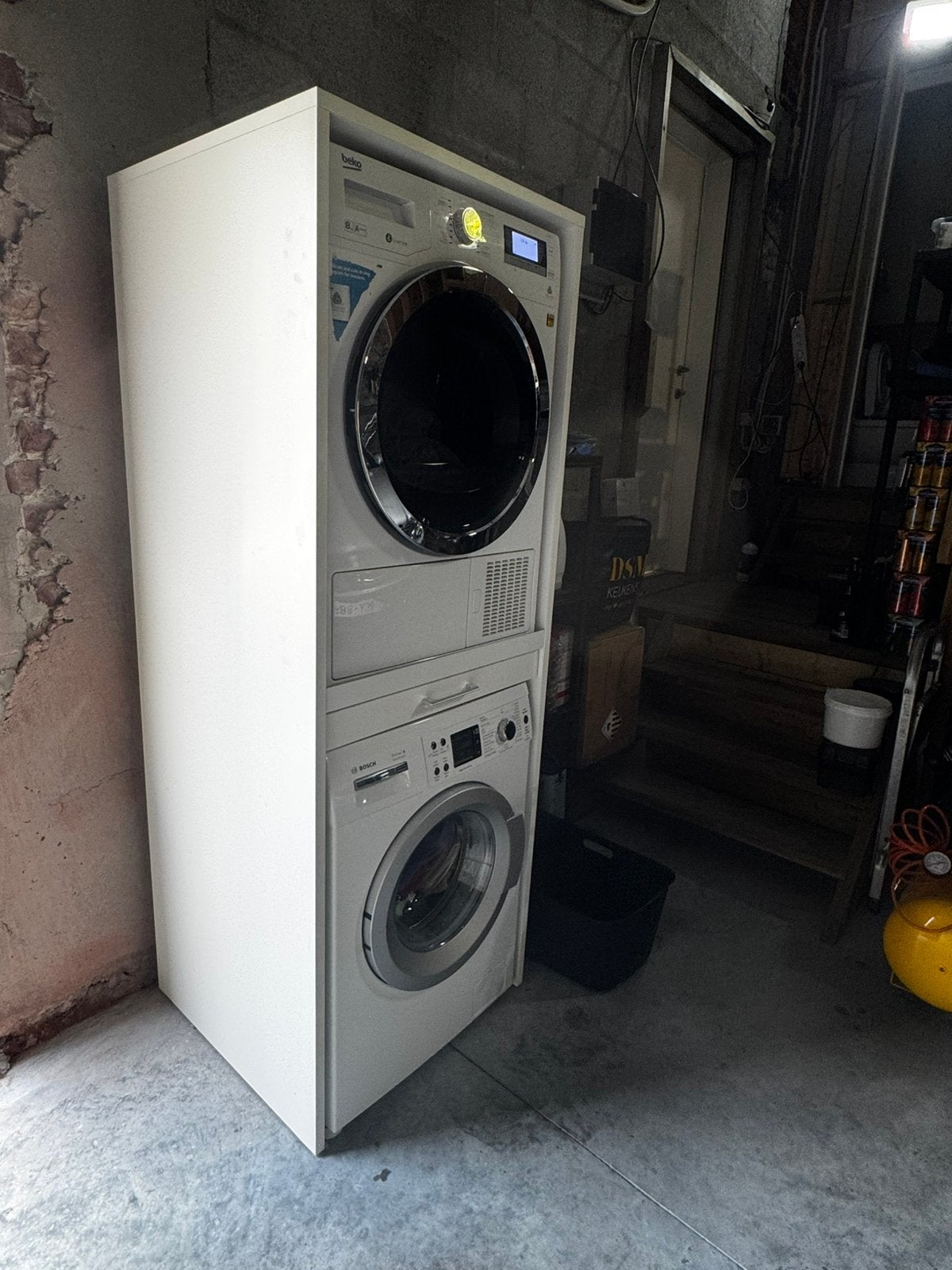 Kast voor Wasmachine/droogkast, Elektronische apparatuur, Wasmachines, Ophalen, Zo goed als nieuw