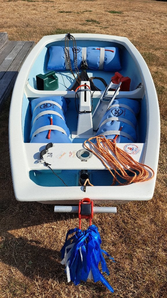 Winner wedstrijdoptimist BEL1080, Watersport en Boten, Ophalen, Gebruikt, Polyester, Optimist