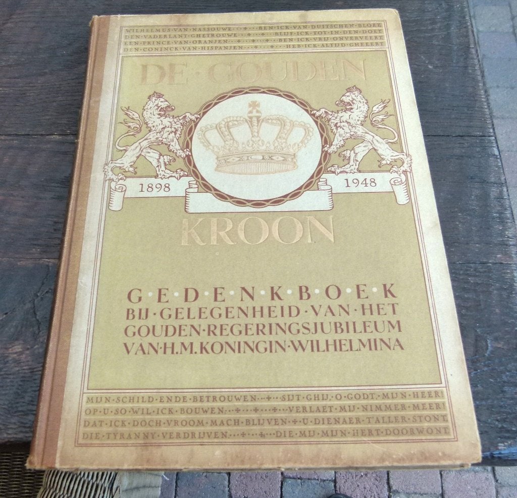 gouden boek wilhelmina  1898-1948, Antiek en Kunst, Ophalen of Verzenden