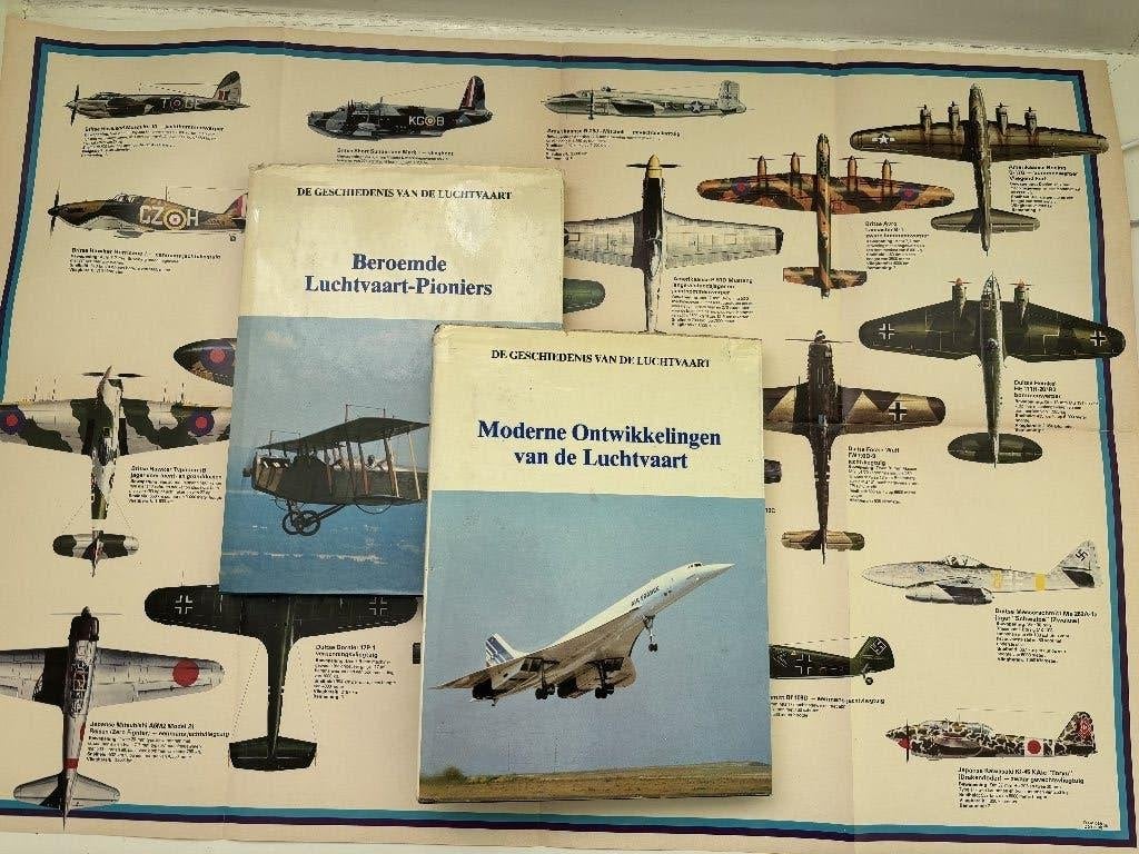 2x De Geschiedenis v Luchtvaart + originele vliegtuigposters, Boeken, Ophalen of Verzenden, Gelezen, De Geschiedenis van de Luchtvaart