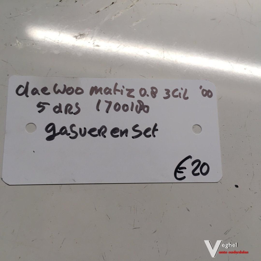 Daewoo Matiz 2000 5 drs wagennr1700180 Gasveren set achterkl, -, Utilisé, -, -