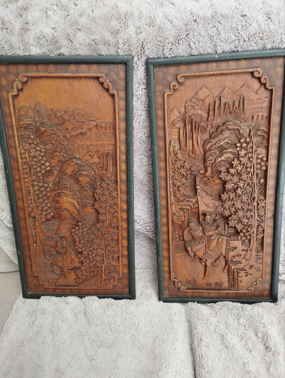 2 oude houten panneeltjes, Ophalen of Verzenden