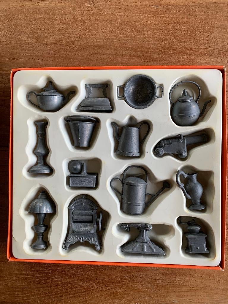 Miniatuur tinnen spulletjes, Ophalen of Verzenden, Zo goed als nieuw