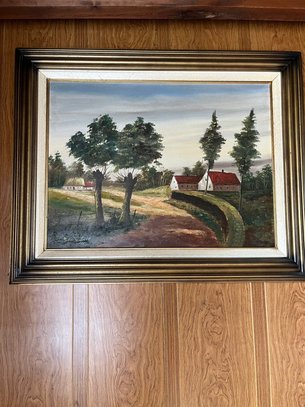 L.blondeel, Antiek en Kunst, Doek, Ophalen of Verzenden, Gesigneerd, Landschap