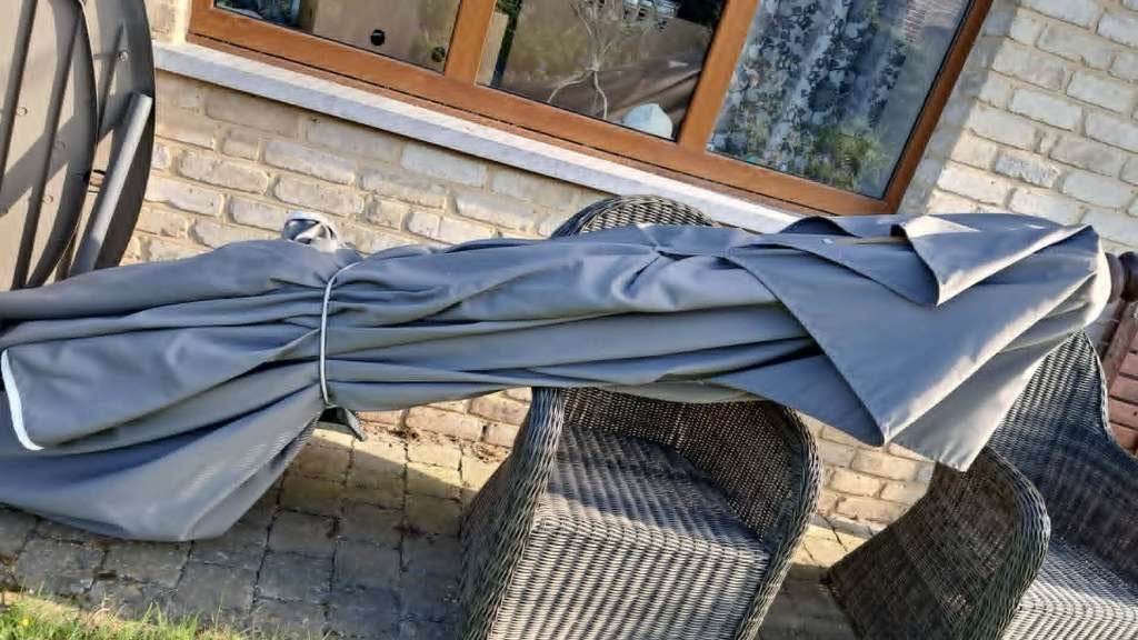 parasol tuin, Ophalen, Parasolvoet