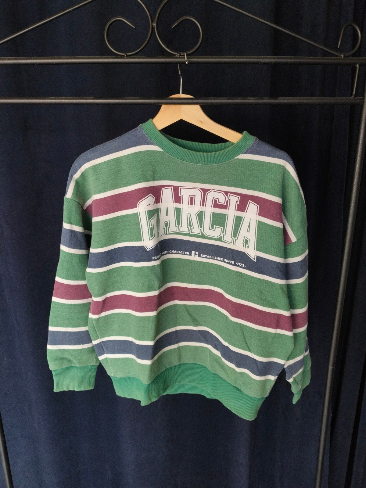 Garcia trui blauw, groen, rood, Kleding | Heren, Ophalen, Garcia, Zo goed als nieuw, Maat 48/50 (M)