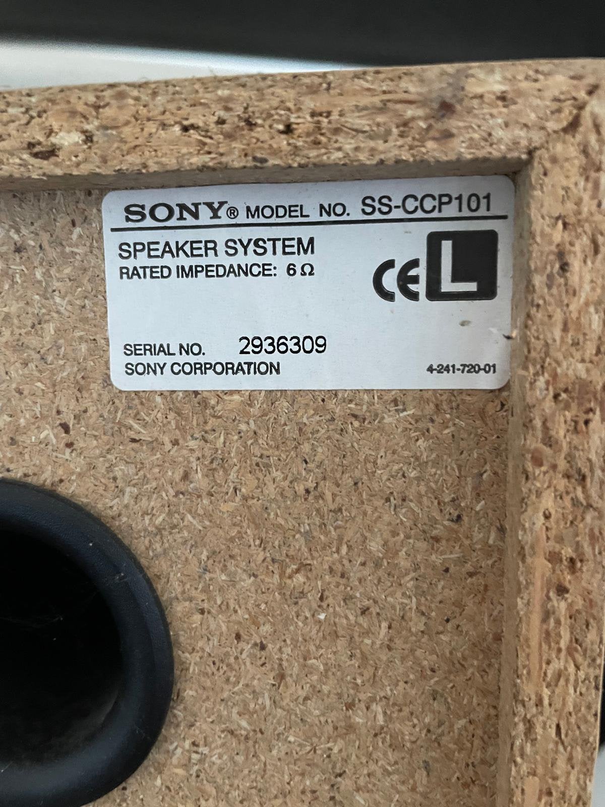 Haut-parleurs Sony SS-CCP101 — paire — 6 ohms, Enlèvement, Comme neuf, Kit d'enceintes, Sony